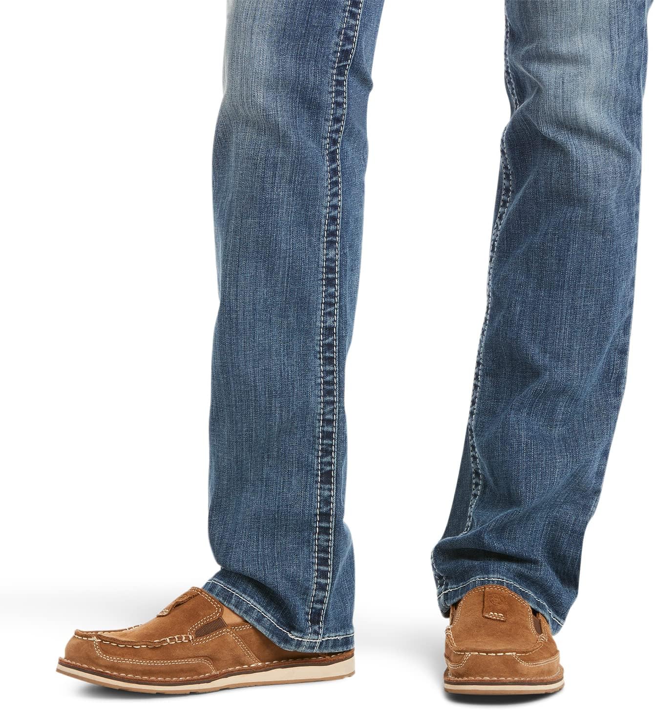 ARIAT Women's R.e.a.l. Mid Rise Stretch Icon Stackable Straight Leg Jean